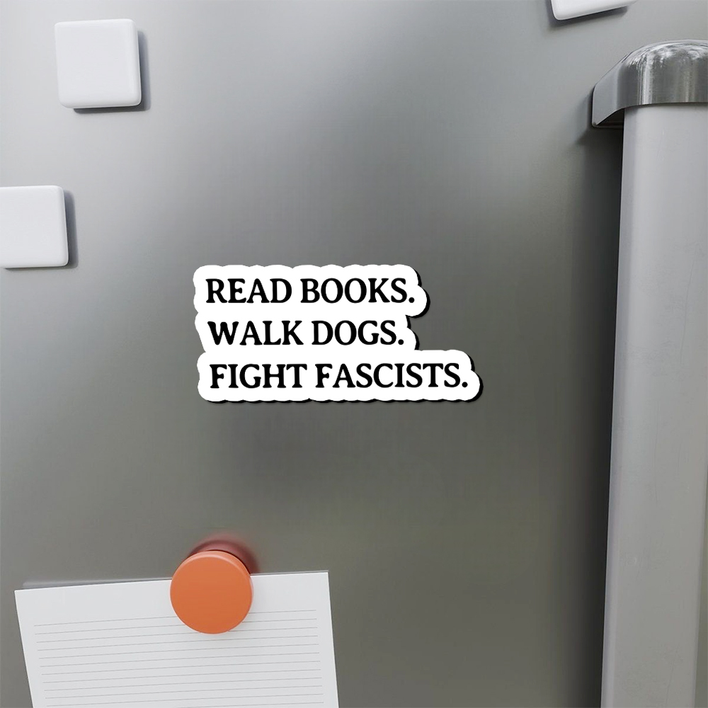 Pagewings Read Books Walk Dogs Fridge Magnet