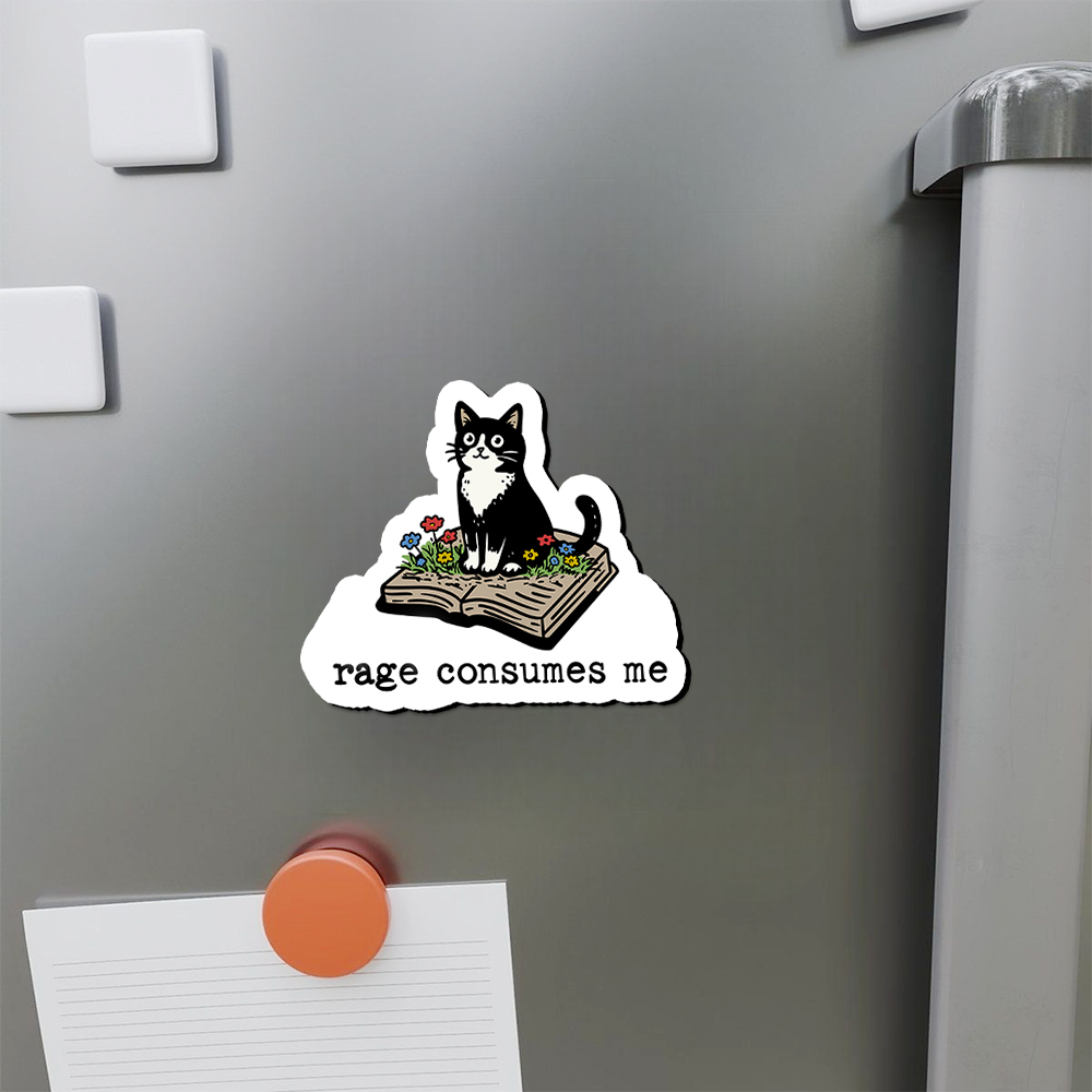 Pagewings Rage Consumes Me Fridge Magnet