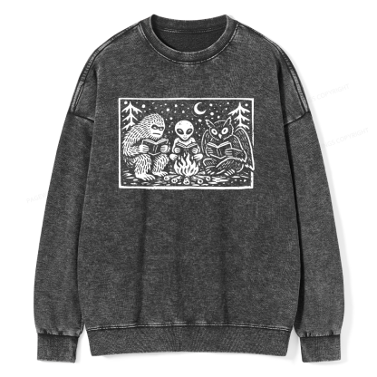 Pagewings Book Lover Unisex Washed Sweatshirt