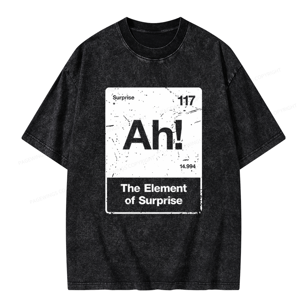 Pagewings The Element Of Surprise Unisex Washed T-shirt