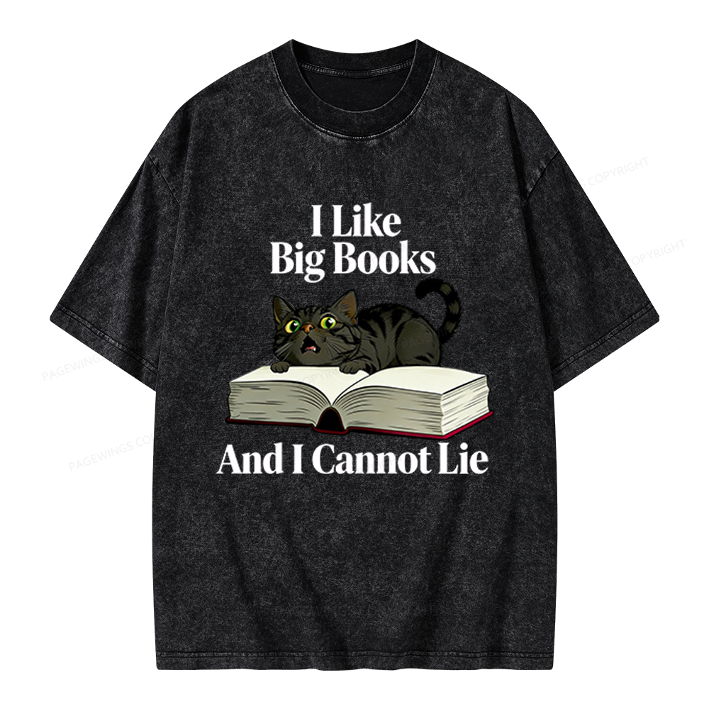 Pagewings I Like Big Books Unisex Washed T-shirt