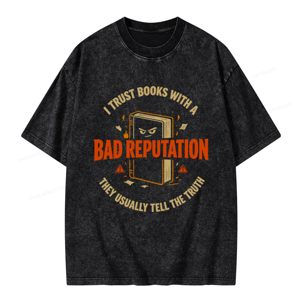 Pagewings Banned Book Unisex Washed T-shirt