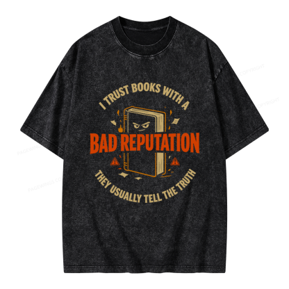 Pagewings Banned Book Unisex Washed T-shirt