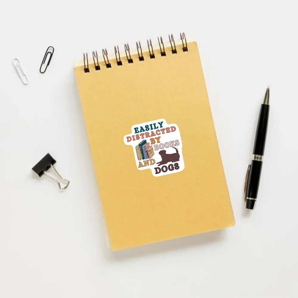 Pagewings Easily Distracted By Books And Labrador Sticker