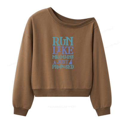 Pagewings Love Book Fan Women Off Shoulder Sweatshirt