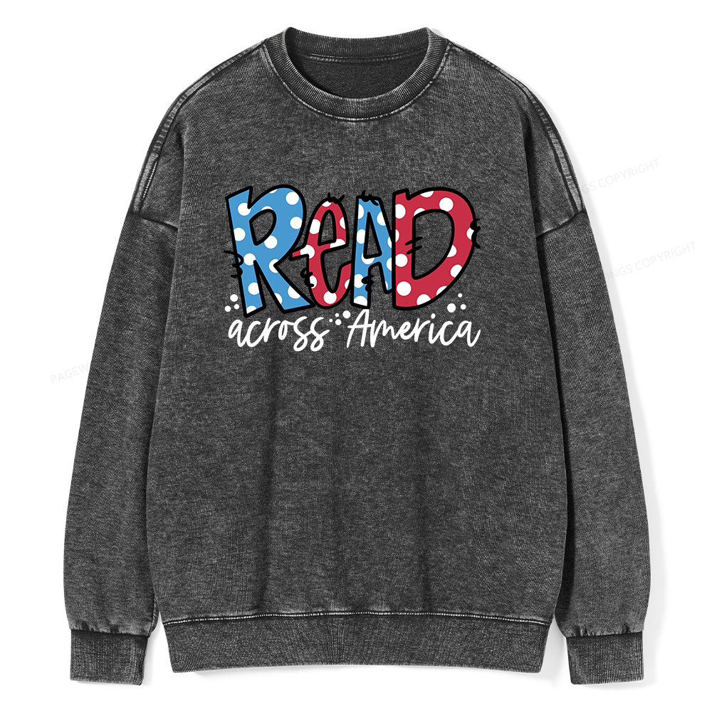 Pagewings Read Across America Unisex Washed Sweatshirt