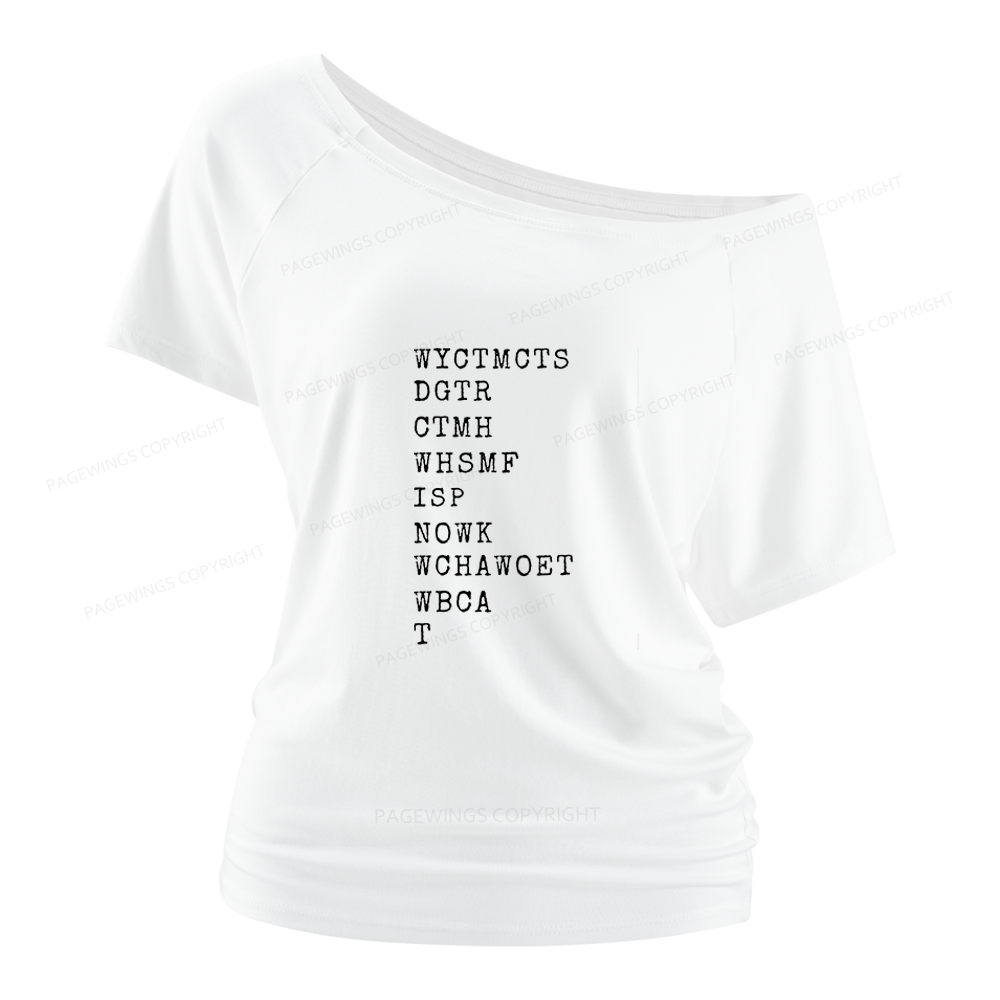 Pagewings Will You Come To My Cottage This Summer Women Off Shoulder T-shirts