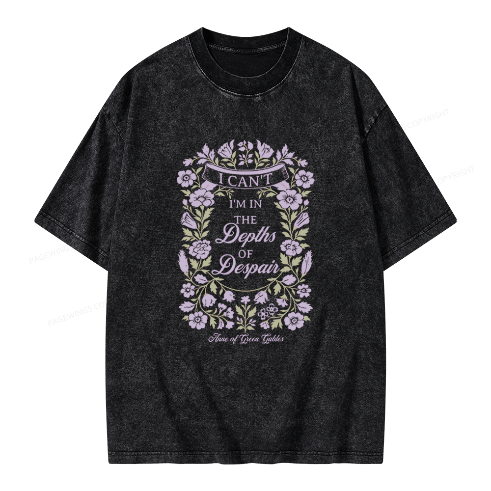 Pagewings Depths of Despair Unisex Washed T-shirt