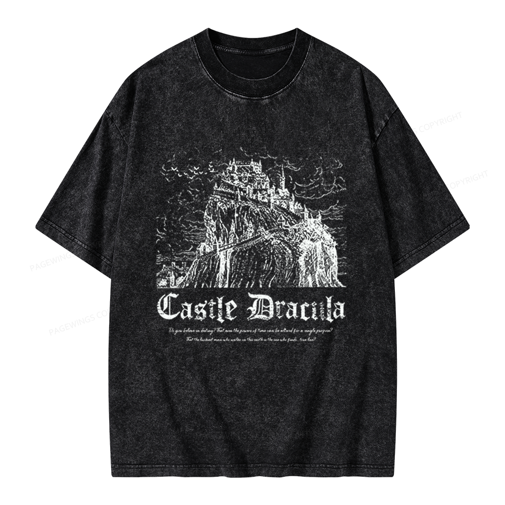 Pagewings Dark Romance Bookish Unisex Washed T-shirt