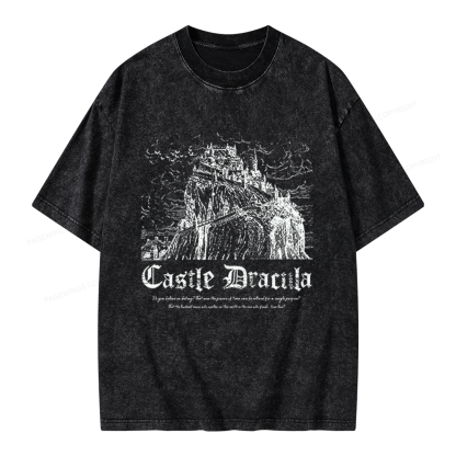 Pagewings Dark Romance Bookish Unisex Washed T-shirt