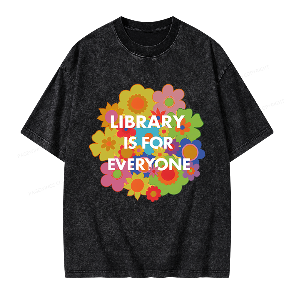 Pagewings Library Is For Everyone Unisex Washed T-shirt