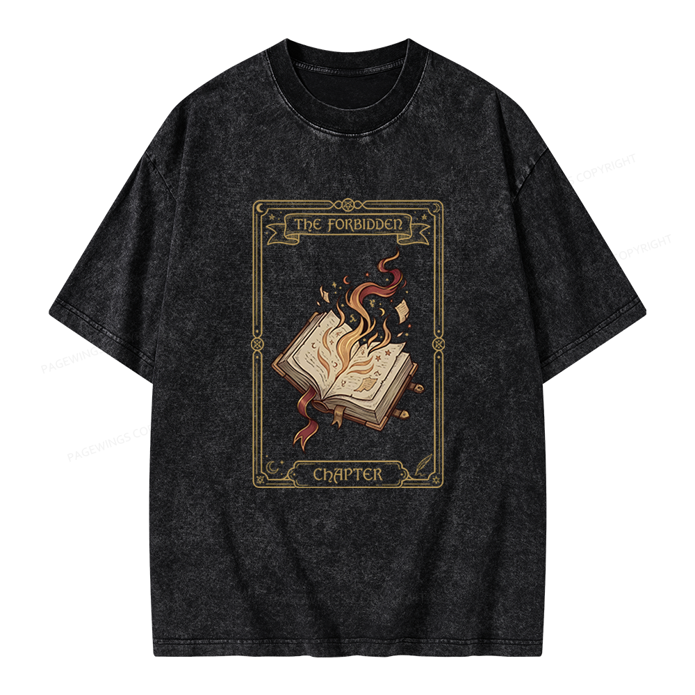 Pagewings The Forbidden Chapter Unisex Washed T-shirt