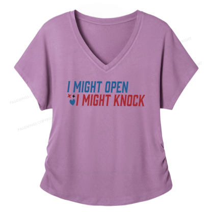 Pagewings I Might Knock Soft Women's Modal V-neck T-shirt
