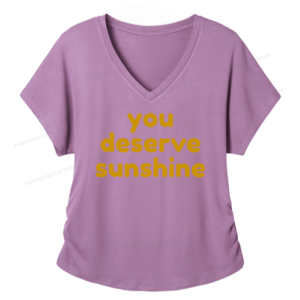 Pagewings You Deserve Sunshine Soft Women's Modal V-neck T-shirt
