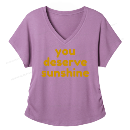 Pagewings You Deserve Sunshine Soft Women's Modal V-neck T-shirt