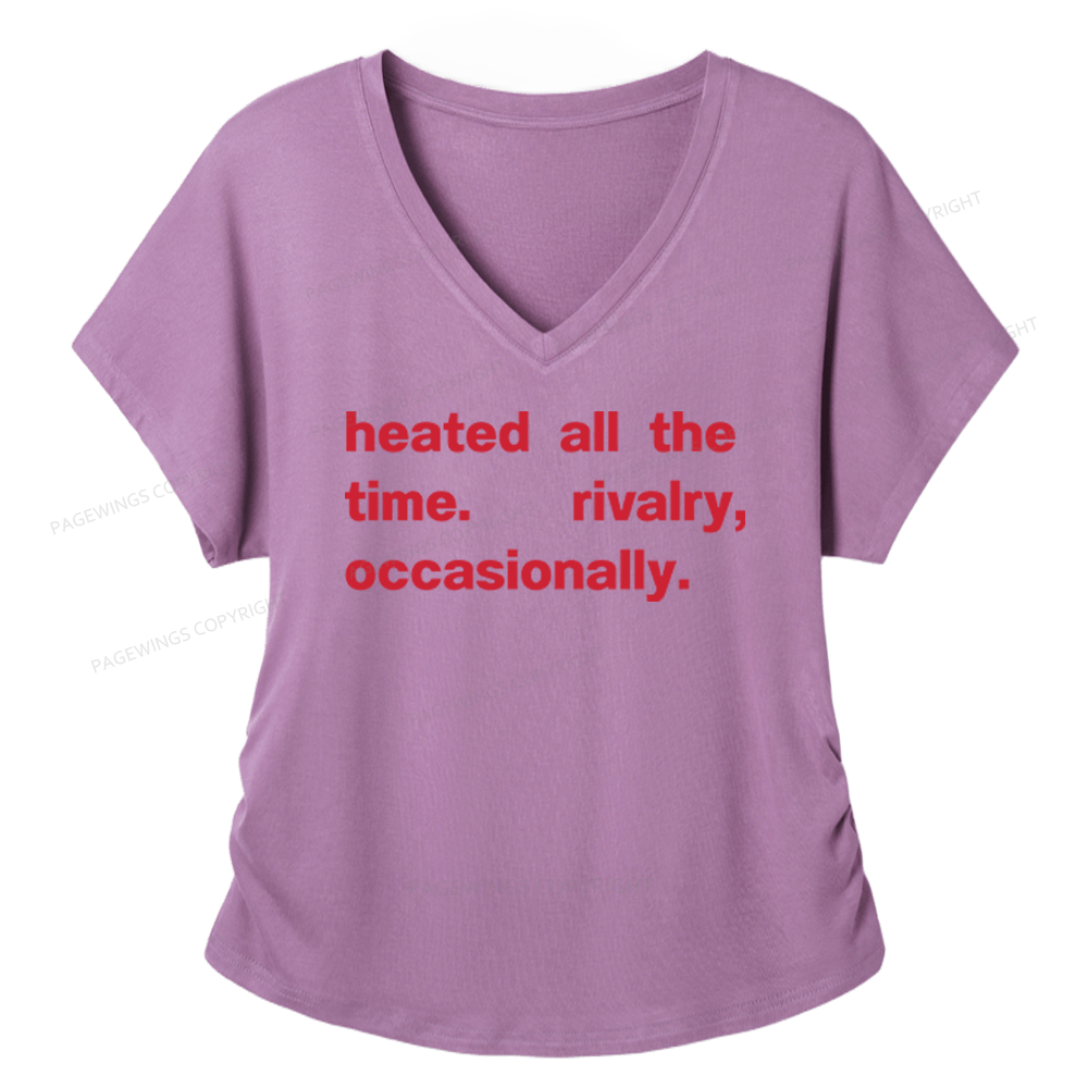 Pagewings The Time Rivalry Occasionally Soft Women's Modal V-neck T-shirt