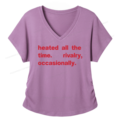 Pagewings The Time Rivalry Occasionally Soft Women's Modal V-neck T-shirt