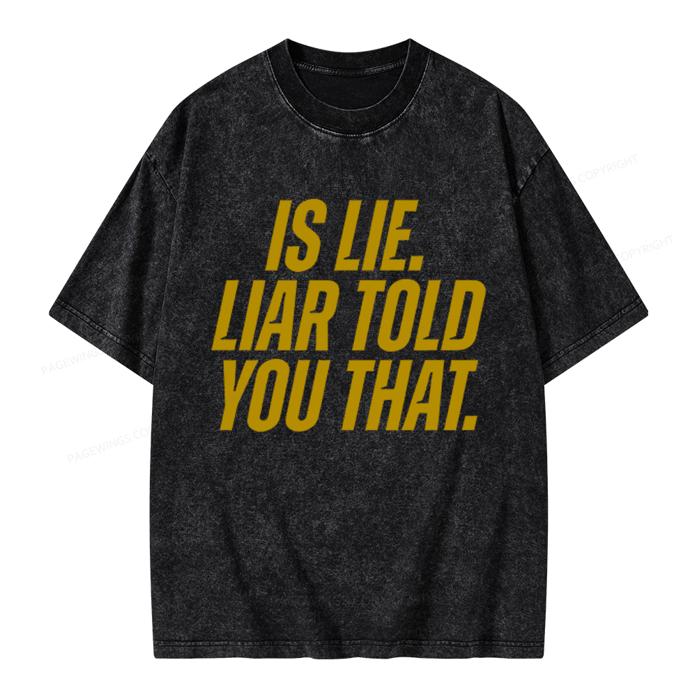Pagewings Is Lie Liar Told You That Unisex Washed T-shirt