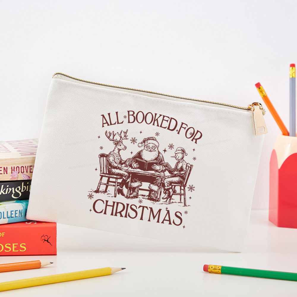 Pagewings Retro All Booked For Christmas Pouch