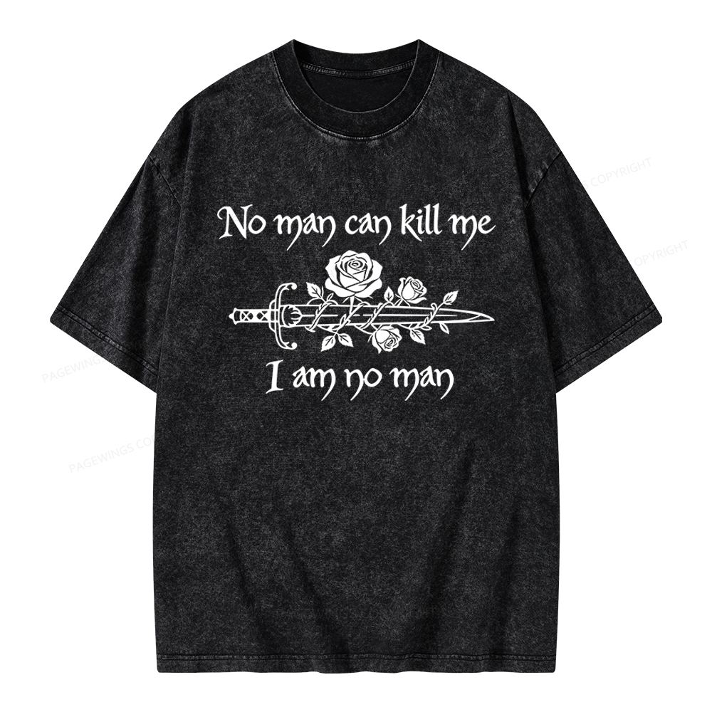 Pagewings I Am No Man Unisex Washed T-shirt