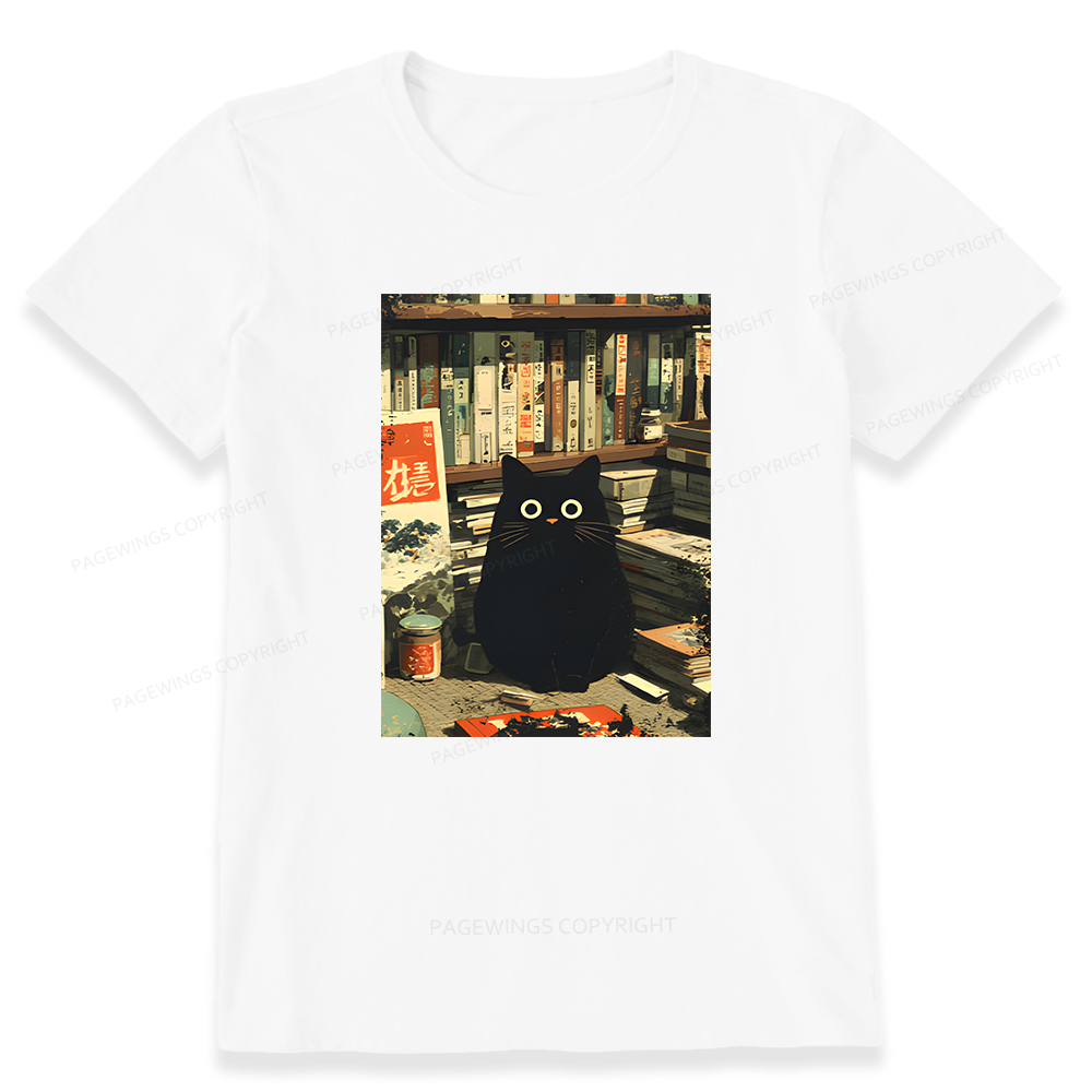 Pagewings Cat Book Lovers Librarian Unisex Classic T-shirt