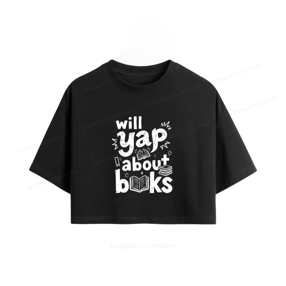 Pagewings Will Yap About Books Women Crop Tops