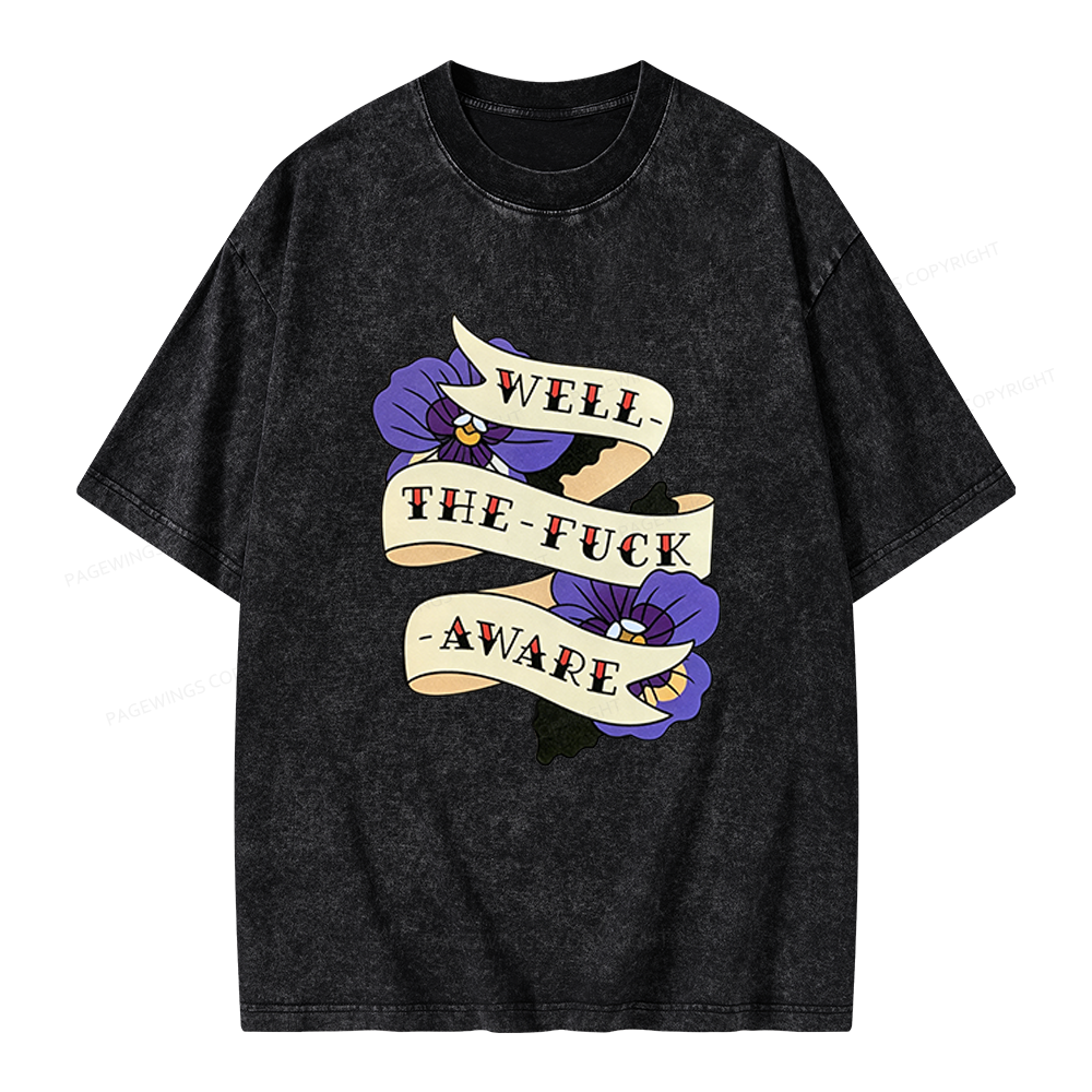 Pagewings Fantasy Books Lover Unisex Washed T-shirt