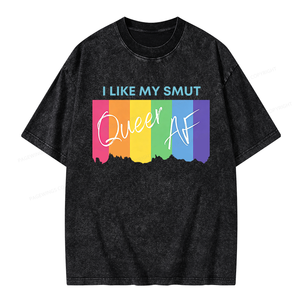 Pagewings Queer Smut Unisex Washed T-shirt