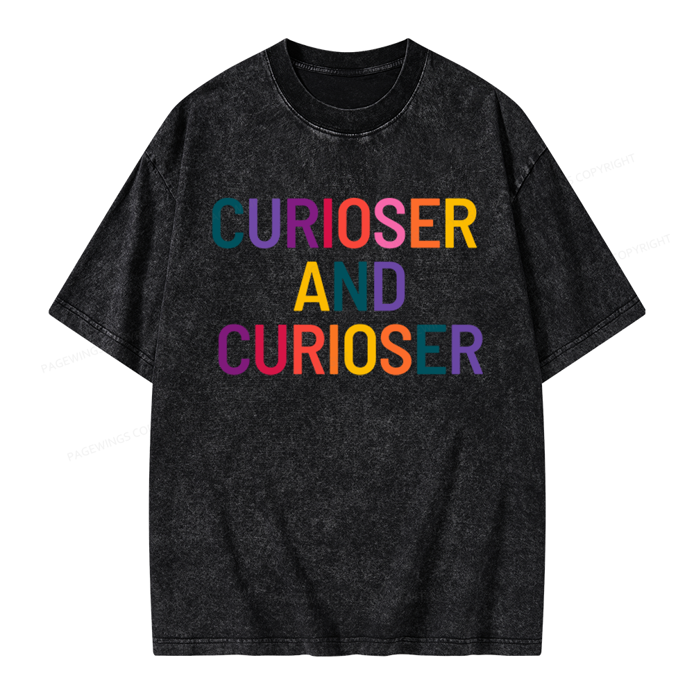 Pagewings Curioser Unisex Washed T-shirt