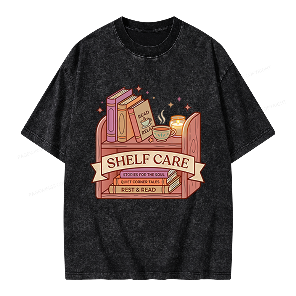 Pagewings Shelf Care Unisex Washed T-shirt