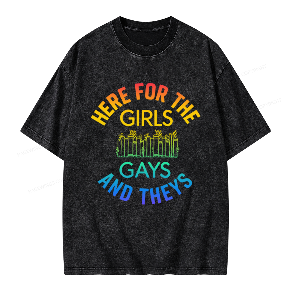 Pagewings Queer Unisex Washed T-shirt