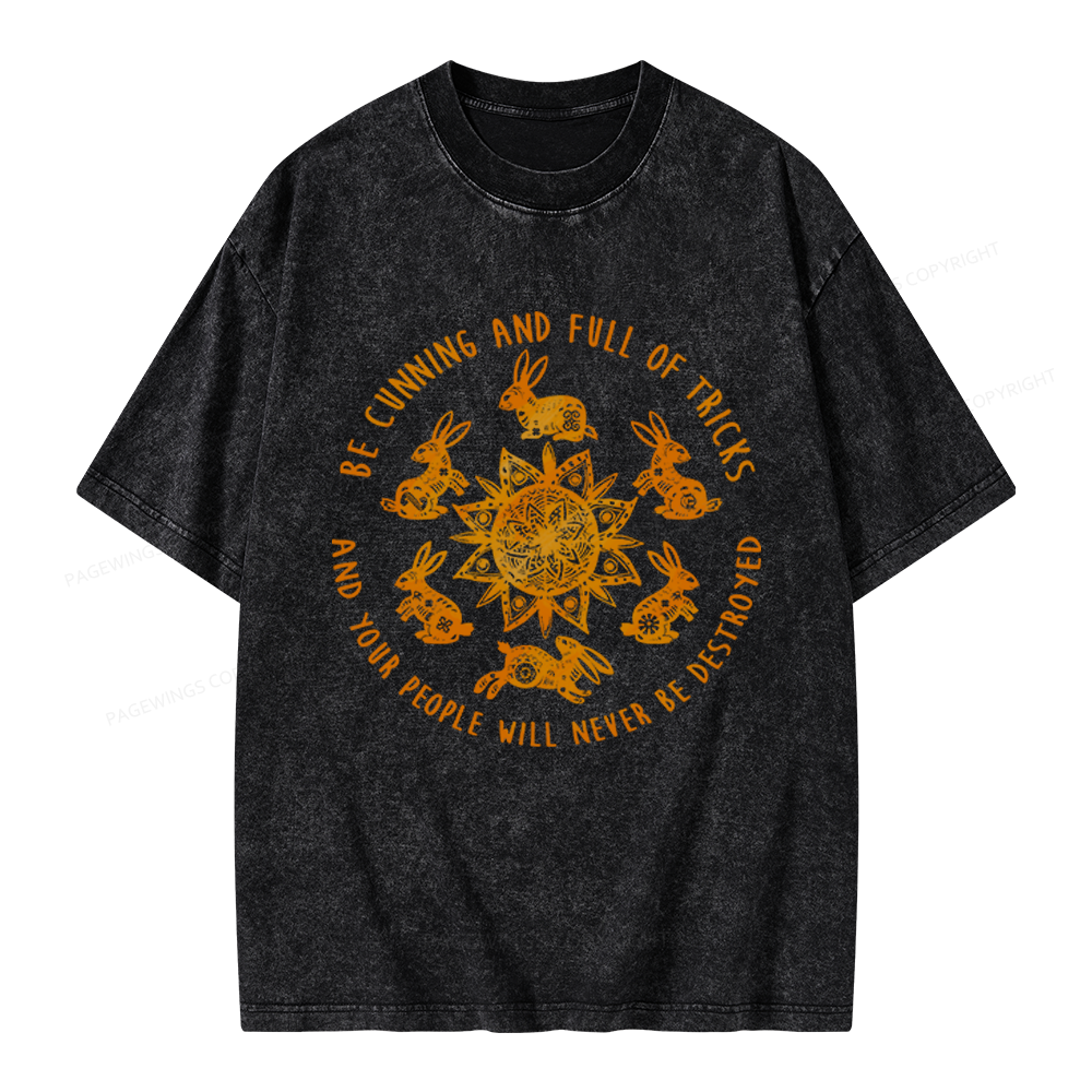 Pagewings Be Cunning And Full Of Tricks Unisex Washed T-shirt