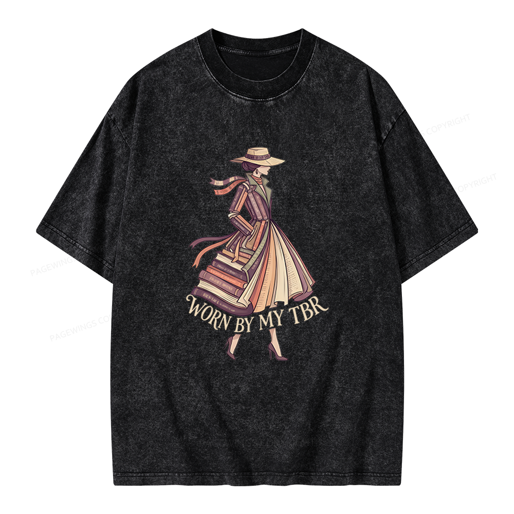 Pagewings Worn By My TBR Unisex Washed T-shirt