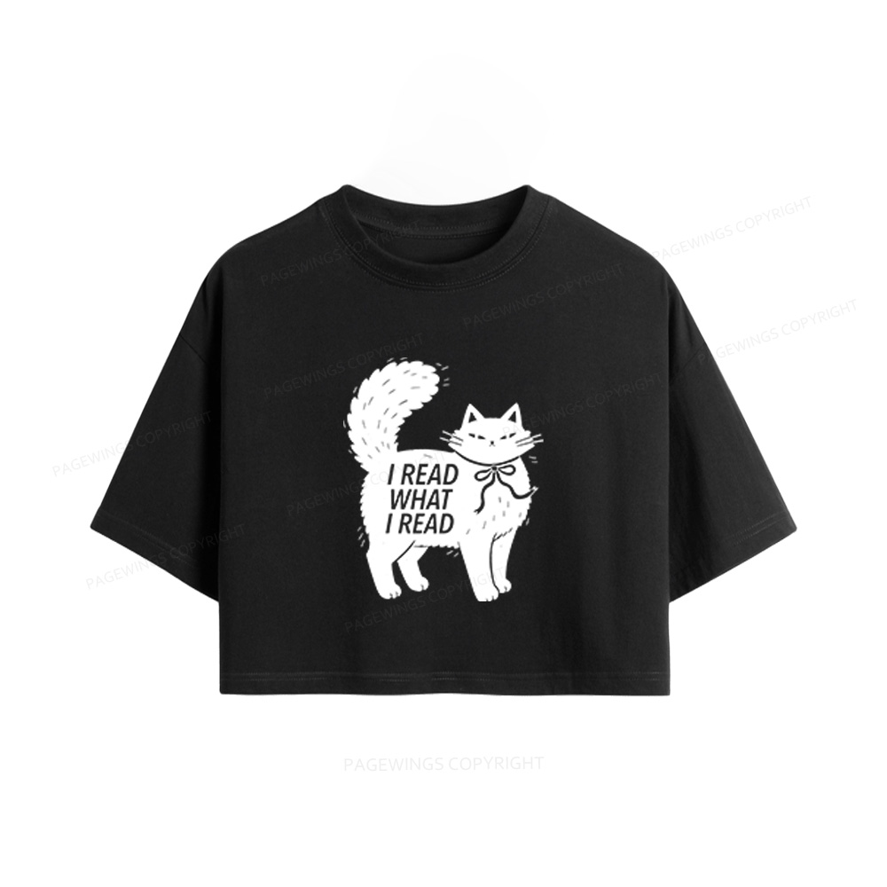 Pagewings I Read What I Read Women Crop Tops