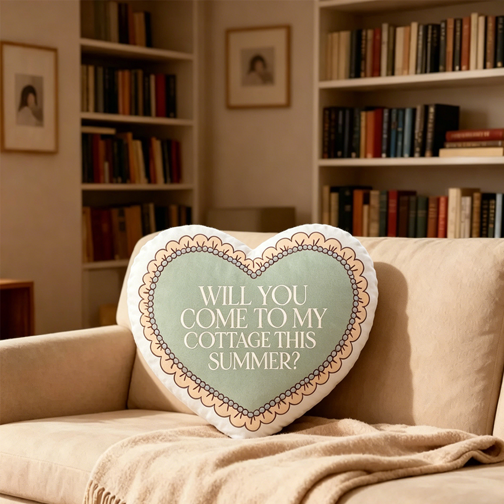 Pagewings I'm Coming To The Cottage Shaped Throw Pillow
