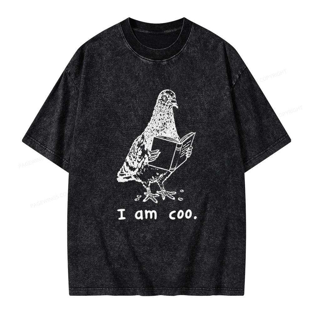 Pagewings I Am Coo Unisex Washed T-shirt