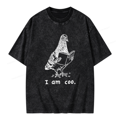 Pagewings I Am Coo Unisex Washed T-shirt