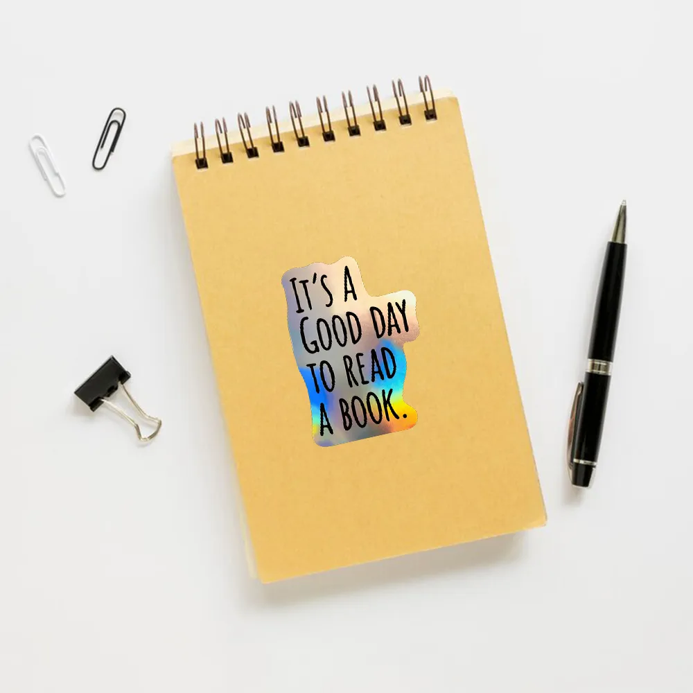 Pagewings It's A Good Day To Read A Book Laser Sticker