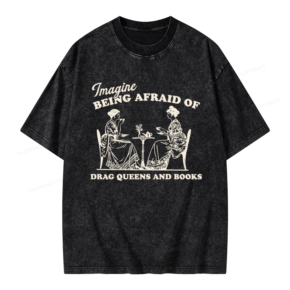 Pagewings Drag Queens Unisex Washed T-shirt