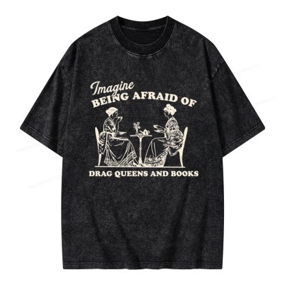 Pagewings Drag Queens Unisex Washed T-shirt