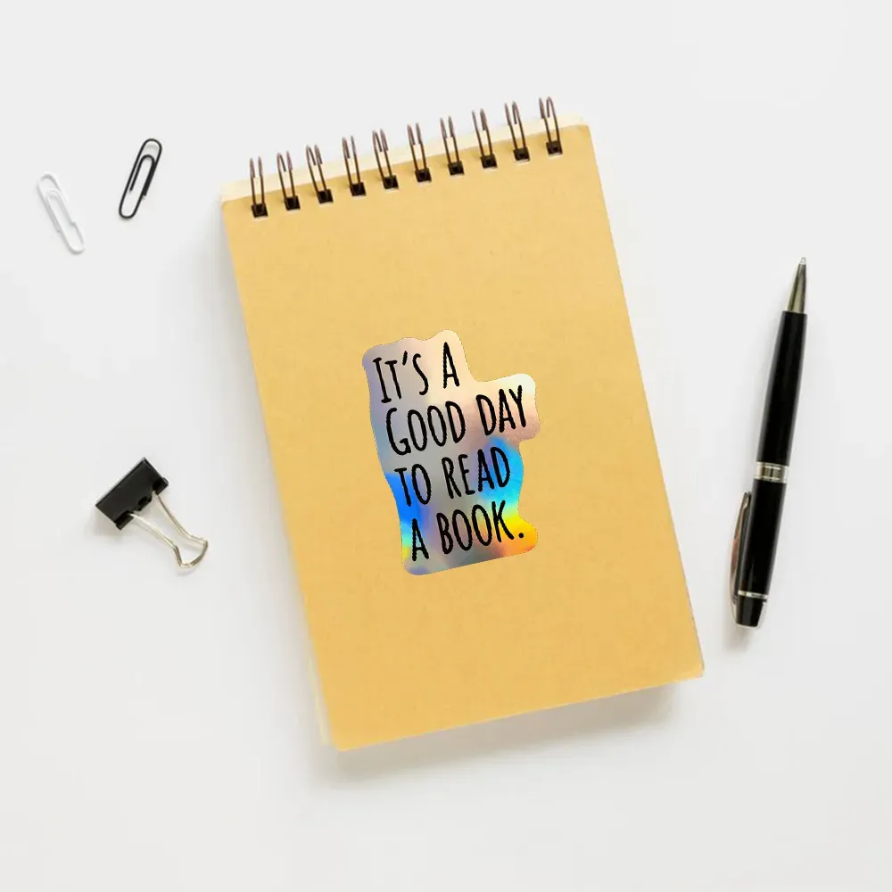 Pagewings It's A Good Day To Read A Book Laser Sticker