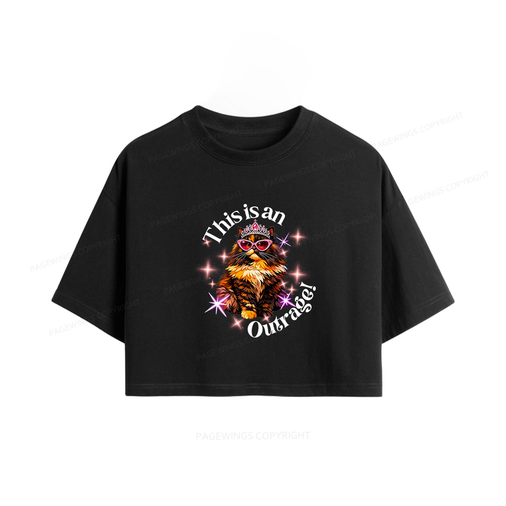 Pagewings This Is An Outrage Women Crop Tops