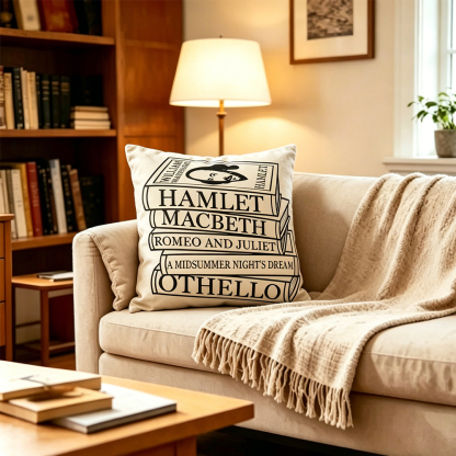 Pagewings Shakespeare Shaped Throw Pillow