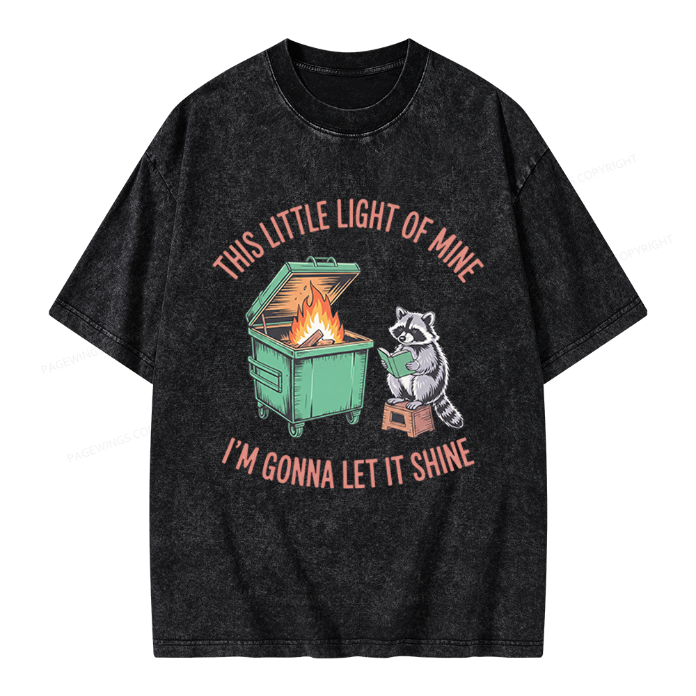 Pagewings This Little Light Of Mine Unisex Washed T-shirt