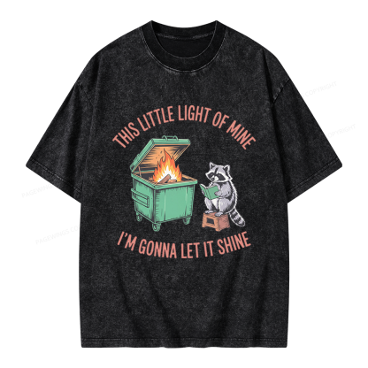 Pagewings This Little Light Of Mine Unisex Washed T-shirt