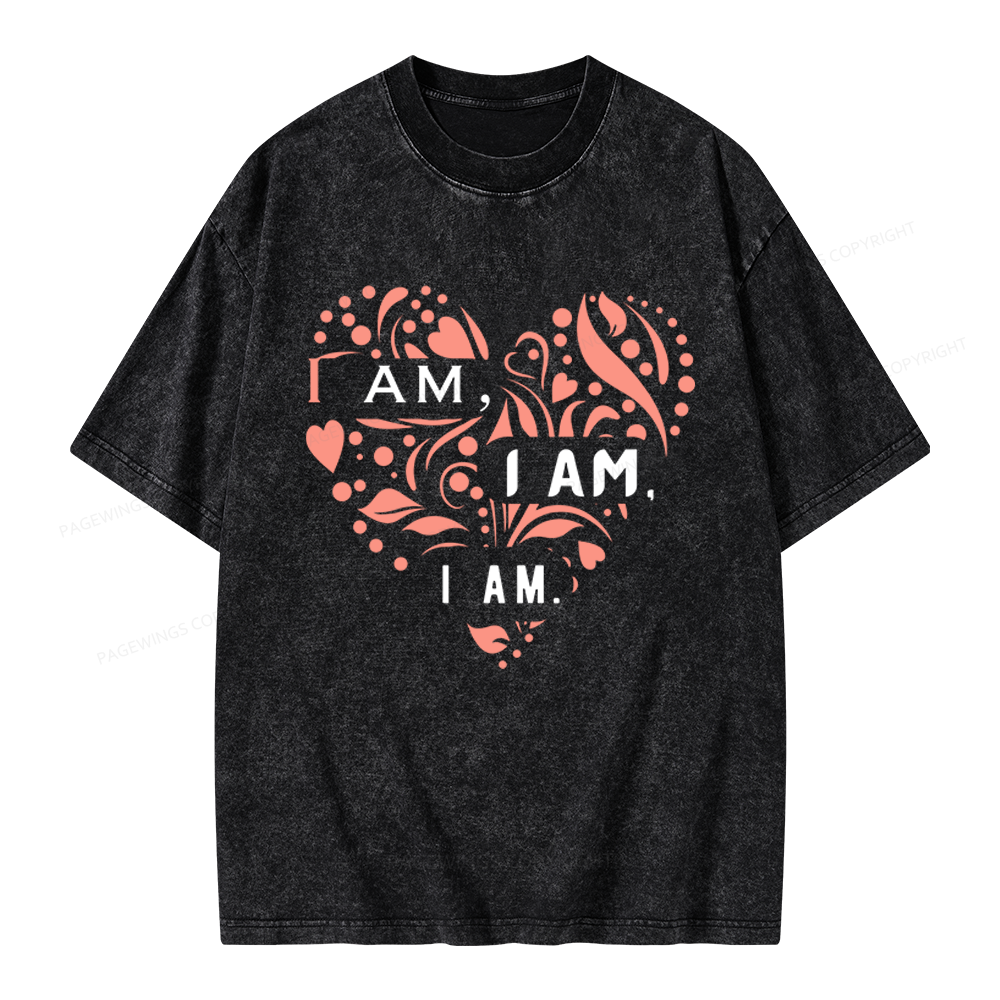 Pagewings I Am Unisex Washed T-shirt