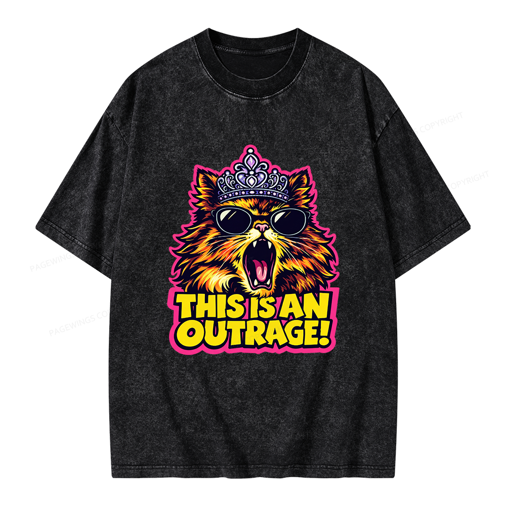 Pagewings This Is An Outrage Unisex Washed T-shirt