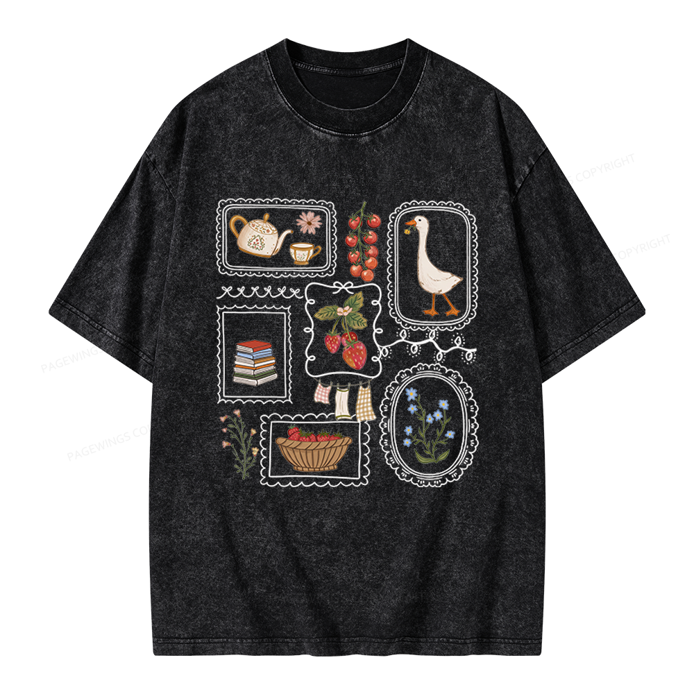 Pagewings Book Lover Unisex Washed T-shirt