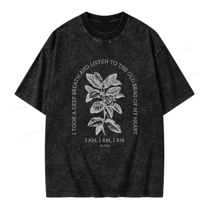 Pagewings Poet Bookish Unisex Washed T-shirt