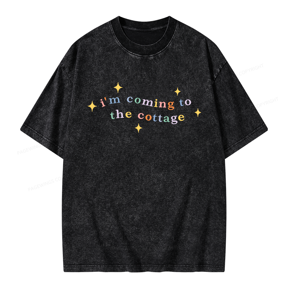 Pagewings I'm Coming To The Cottage Unisex Washed T-shirt